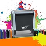 EMPREINTE INCLUSE : Livré avec une empreinte en caoutchouc amovible de 58 x 22 mm, offerte avec le tampon pour un usage immédiat.