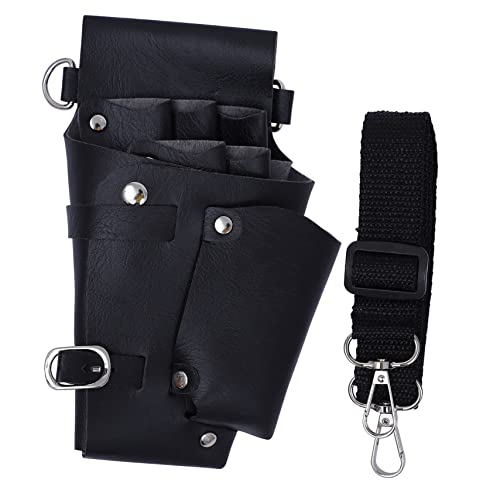 HAPINARY Hair Scissor Fanny Pack Hair Accessory Storage Barber Shears Tool Bag Quality Leather