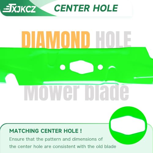 JXJKCZ 54 Inch Mower Deck Blade Fits for Cub Cadet XT1-GT54 XT1-ST54 ZT1-54 Troy Bilt Mustang 54 Craftsman Z5800 Replaces OEM 742P05086-X 742-05086-X (Toothed Mulching) 3 Pack by JXJKCZ - Image 3