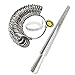Meowoo Ringstock Ringgrössenmesser Metall Oder Kunststoff Ringmaßband Ringmaß Ringmesser, Größenstandard UK, EU, USA, Schweiz(Metall Ringstock Set)