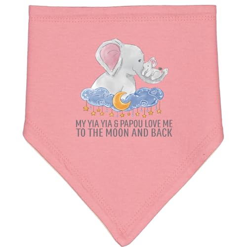 inktastic My Yia Yia & Papou Love Me To the Moon and Back Baby Bandana Bib