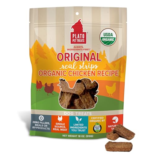 PLATO Original Real Strips Organic Chicken 18oz Natural