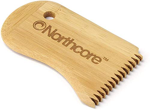 Northcore Bamboo Surf Wax Comb Lija para Tabla, Adultos Unisex, Marrón (Marrón), Talla Única