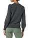 Amazon Essentials Women's Soft Touch Pleated Shoulder Crewneck Sweater, Charcoal Heather, X-Large