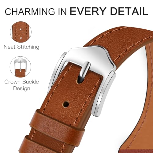 Image of JR.DM Slim Leather Bands Compatible with Apple Watch Band 38mm-49mm | Genuine Leather Thin Band Feminine Design Strap for Iwatch Ultra SE Series 11 10 9 8 7 6 5 4 3 2 1
