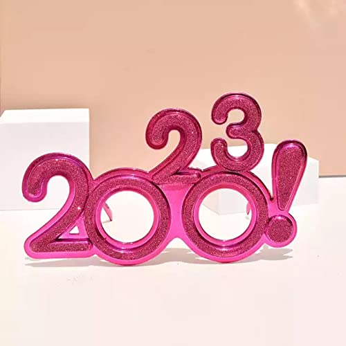 Tachiuwa 2x Celebration Glasses for New Year Party Supplies 2023 Fun Accessories for Adults