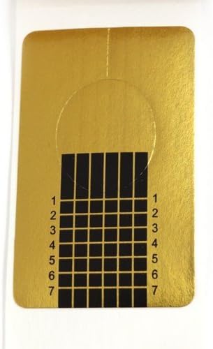 Shari 100 x Golden Nail Art Tips Extension Forms Guide French DIY Tool Acrylic UV Gel