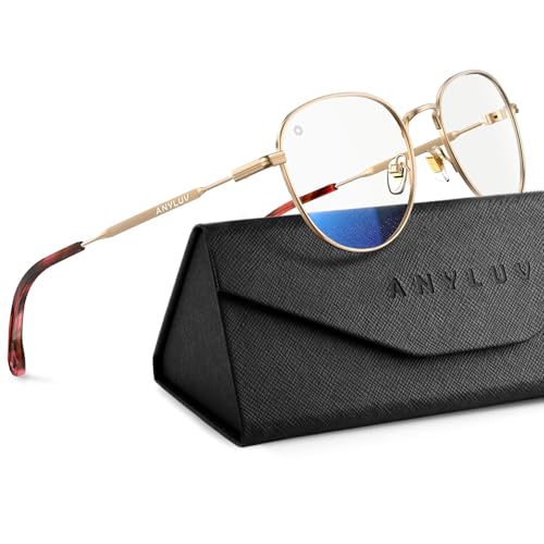 Image of ANYLUV Blue Light Blocking Glasses Men Women, Round Lightwight Blue Light Glasses Computer Screen for Eye Protection