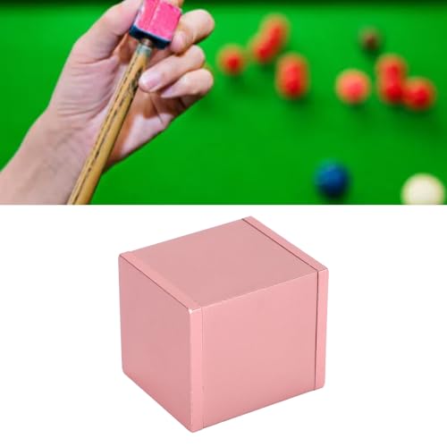 Cue Tip Chalk Holder, Aluminum Portable Mini Magnetic Billiard Pool Chalks Carrying Case for Cue Billiard Accessory (Rose Gold)