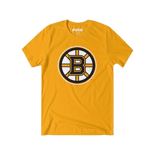 FOCO Boston Bruins NHL Mens Primary Logo T-Shirt - Gold - XL