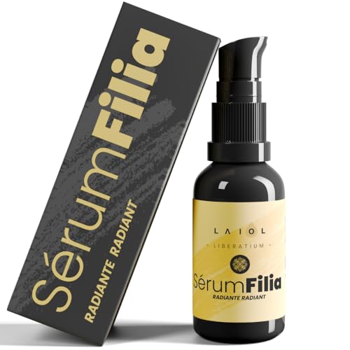 LAIOL FILIA Serum Vitamina C Pura Facial - Rejuvenecedor con Acido Hialuronico y vitamina c con Bakuchiol - Serum Colageno Facial - Protege Contra la Luz Azul y Mejora la Microbiota Cutánea