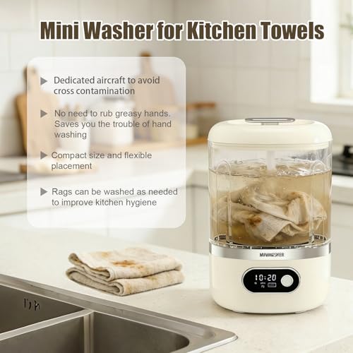 Image of Portable Washing Machine,1L Mini Washer Machine for Towel,Underwear,Socks & Baby Clothes, Small Portable Lavadora for Travel, Home Use and Camping