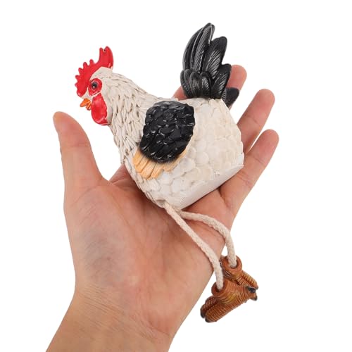 Figurines poules en résine de qualité aux détails soignés pour table de Pâques