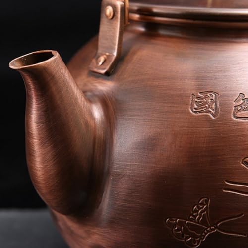 Théière en cuivre faite à main bouilloire vintage d'artisanat - 3