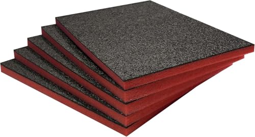 Shadow Foam Multi-Packs - Pack of 5: 600mm x 420mm x 30mm | Cut and Peel Foam für Werkzeugkästen, Werkzeugkisten, Flight Cases & Werkzeugaufbewahrung | Lean, 5S, Kaizen & Lagerkästen