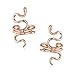 Helix Kletterer Crawler Schlange Schlange Clip auf Wrap Wire Knorpel Lobe Ohr Ohrringe für Frauen Teen Männer nicht durchbohrt Ohr Rose Gold vergoldet 925 Sterling Silber paar