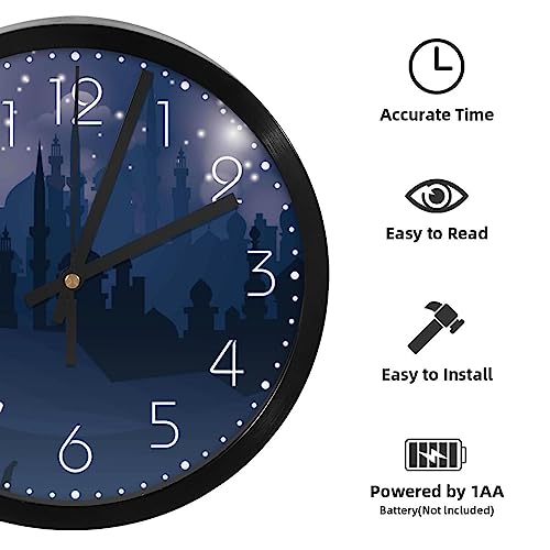 Horloge murale silencieuse contre le bruit nocturne à quartz - 3