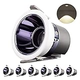 SPAHER 6x Foco Empotrable Techo LED, 7W led Downlight Spot,700LM Blanco Natural 4000K, AC 220-240,IP44,Recorte de 70-75 mm Spot LED de baño,Redondo Luz de Techo para Dormitorio,Baño,Cocina Blanco