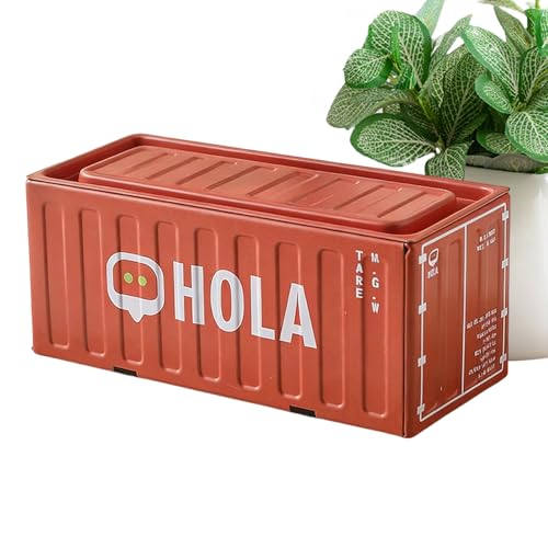 Caja de herramientas de metal, portátil, multifuncional, para decoración del hogar de hierro a prueba de óxido, pequeña caja de metal con tapa, para niños, niñas, jóvenes, adolescentes, viajes