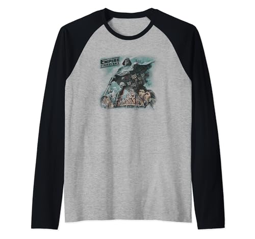 Star Wars Vader Strikes Back Raglan Baseball Tee, Black