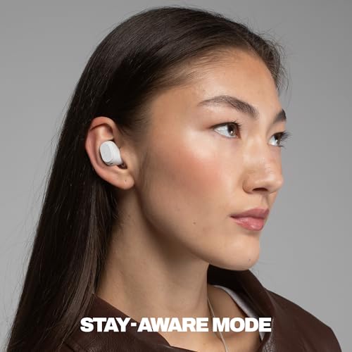 Image of Skullcandy Dime 360 Wireless Earbuds with Clip-Anywhere Case - Bone | In-Ear Fit, Bluetooth, Noise Isolating, 28 Hours Battery, Microphone for iPhone Android, Easy Clip-On Design for Travel