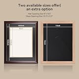 GAMYPET Solid Wood Diploma Frame 8.5 x 11 Certificate Frames with Black Mat or 11x14 Document without Mat as Graduation Picture Frame