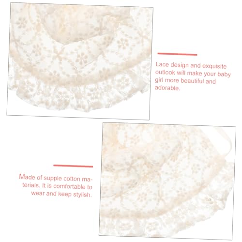 Girl Lace Bonnet Sun Hat for Toddlers Lightweight and Breathable Lace Design for Daily Use and Special Occasions Beige4