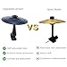 Cherishching Car Cymbal Air Vent Mount, Mini Drum Crash Cymbal Set with Mini Drum Stick,Crash Cymbal Drum for On-the-Road Rhythmic Entertainment Music Enthusiast Gift(Black)
