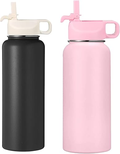 Miniatura 2 de Hydro Flask - Tapa de popote compatible con botellas de agua de boca ancha de 12, 32, 40, 64 onzas, diseño de cubierta antipolvo