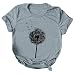 Sunflower - Maglietta da donna, casual, con scollo rotondo, a maniche corte, per il fitness, grigio., XL