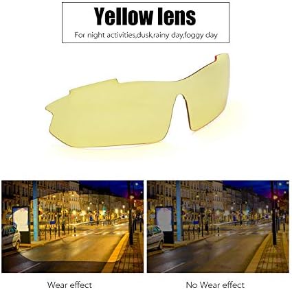 Polarized Interchangeable Motorcycle Sunglasses Unbreakable UV400 Rider Glasses TR90 with 5 Interchangeable Lenses for Men Women Running Golf Fishing Hiking Baseball - Image 6