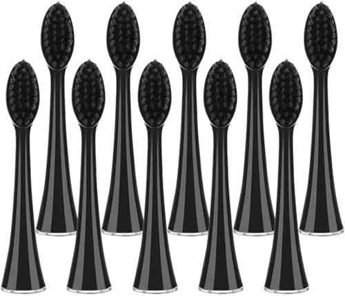 Brosses à dents Seago S9 rechange lot de 10 têtes au charbon de bambou adulte