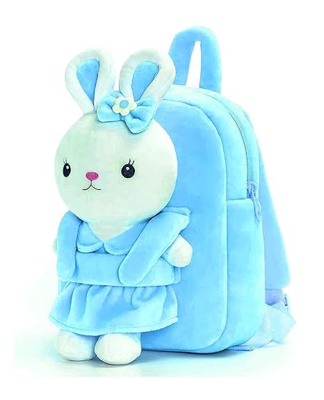Image of Frantic Soft Cartoon Design Animal Velvet Plush School Backpack Bag For 2 To 5 Years Boys Girls Nursery Preschool Picnic Carry Travelling Bags (2-5 Years)