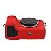 A7 III Silicone Case, TUYUNG Camera Housing Case Protective Cover, Compatible with Sony Alpha A7 III A7M3 Cameras, Red