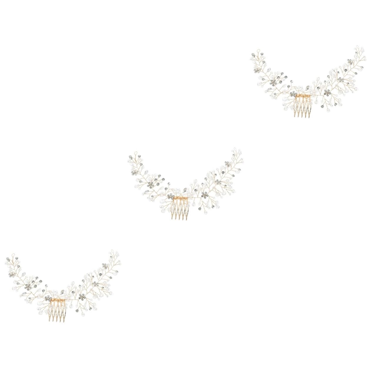 Beavorty 3stücke Brautschmuck Haarschmuck Mit Strass Für Hochzeiten Haarvine Mit Kamm Dekorative Haaraccessoires Für Braut Und Feierlichkeiten Handgefertigt Und