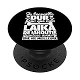 Laika de Iakoutie chien drôle PopSockets PopGrip Interchangeable