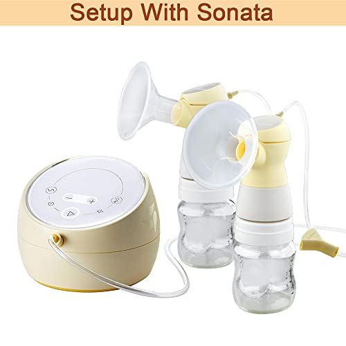 Image of Maymom Conversion Kit Compatible with Medela Sonata, Freestyle Flex, Pump in Style MaxFlow Pro Pro+ to Use with Phillips Avent Natural PP Bottle Spectra Bottle Thread Changer Avent Converter Kit