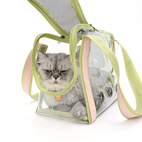 Moniss Bolsas transparentes para transporte de animais de estimação para gatos com sacos de malha de