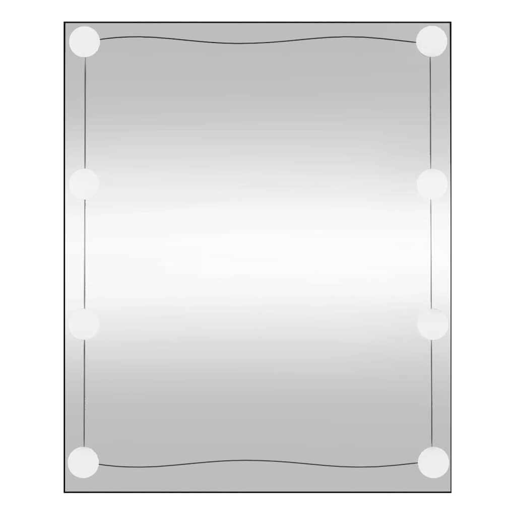 KGHFDVB LED Wall Mirror with Lights 50x60 cm Glass Rectangle, Vanity Mirror with Color Modes, Illuminated for Bedroom, USB Powered
