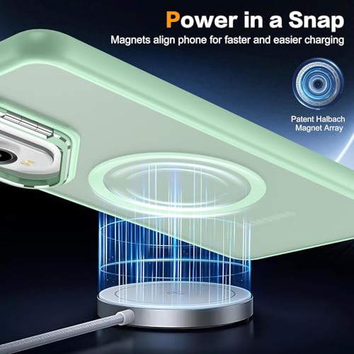 Image of DIZORO TPU+PC Samsung Galaxy S25 Edge 5g Case Compatible with Wireless Charging, with Camera Stand, Military Grade Drop Tested,Translucent Hard Back Soft Edge Back Cover (Matcha)
