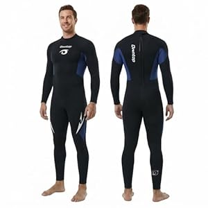 Owntop Combinaison de Plongée en Néoprène pour Homme et Femme - Fermeture Éclair dans le Dos - Peau Thermique Flexible pour Adulte