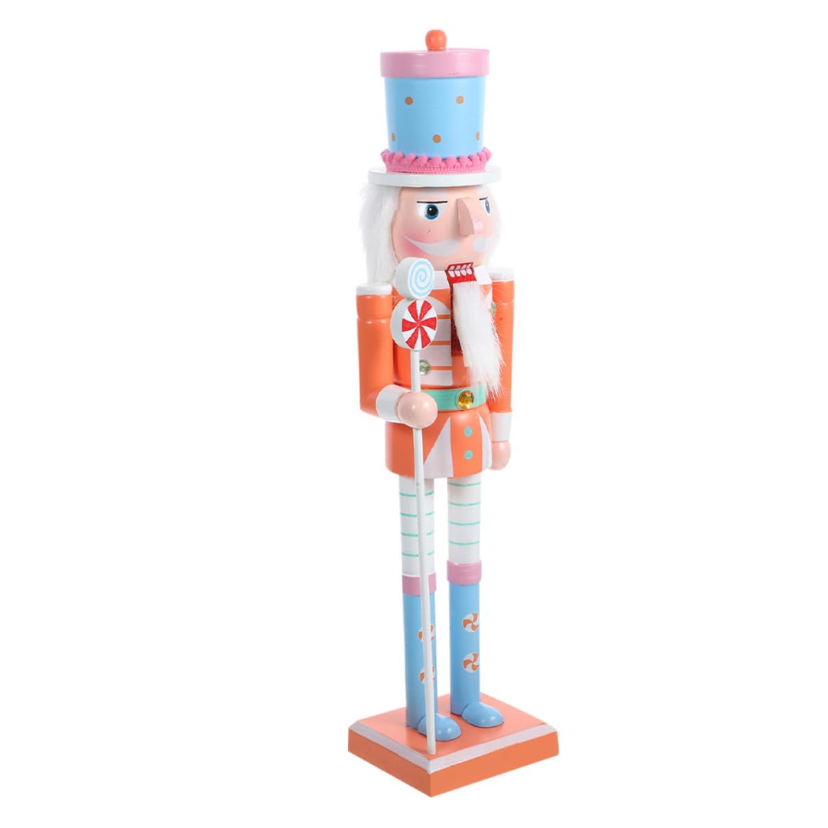 Casse-Noisette en Bois Orange 50 Cm FRCOLOR pour Décoration de Noël