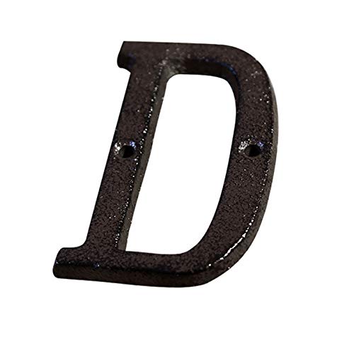 somubi DIY hierro forjado A-Z letras números de puerta para puerta de pared decoración del hogar con tornillos Cover