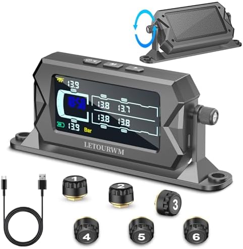 Tire Pressure Monitoring System for RV, Truck & Trailer - 6 Senso...