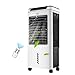 Chłodnica powietrza do domowego biura Chłodnica powietrza 40-litrowa przenośna chłodnica powietrza, wyświetlacz LED, 3 prędkości wentylatora, zegar 24-godzinny, pilot zdalnego ster