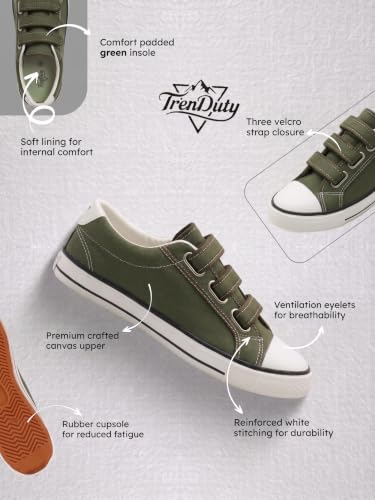 Image of Men Canvas Running Walking Casual Hook and Loop Tape Sneakers Shoes