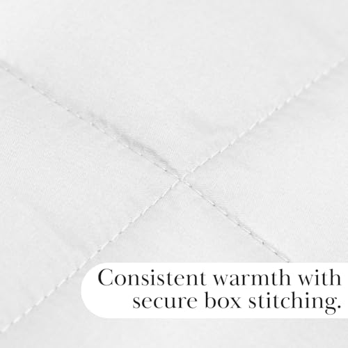 Southshore Fine Living, Inc. White Comforter King Size, Cozy Duvet Insert, King Size/California, Pet Hair Resistant Bedding, Easy Care Oversized Down-Alternative Comforter/Bedspread, Bright White