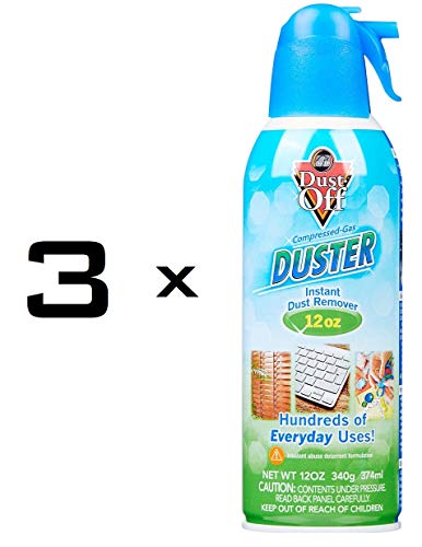Dust-Off Falcon Professional Electronics Compressed Air Duster, 12 oz, 3 Pack, Model:246143 - Thumbnail 2