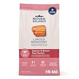 Natural Balance Limited Ingredient Adult Dry Dog Food with Healthy Grains, Salmon & Brown Rice Recipe, 4 Pound (Pack of 1)