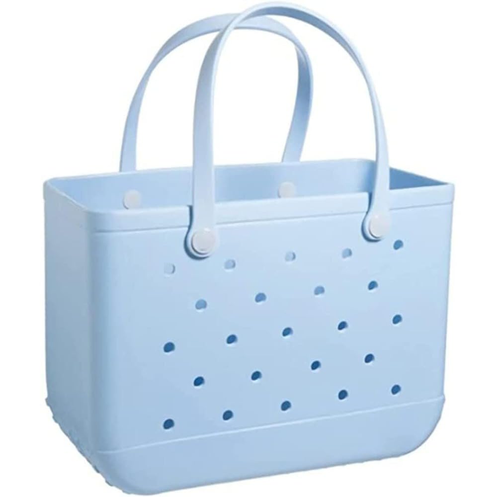 Mauxpiao E Rubber Beach Bag, Waterproof Shopping Tot Bag, Sandproof Silicon Handbag For Beach, Pool, Market, Travel And Outdoor Activities Rewr/E/14X19in